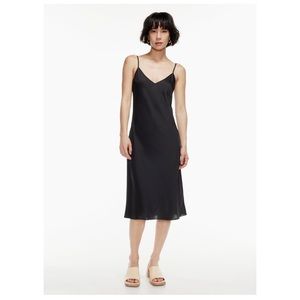 WILFRED / ARITZIA BLACK SLIP DRESS- xs